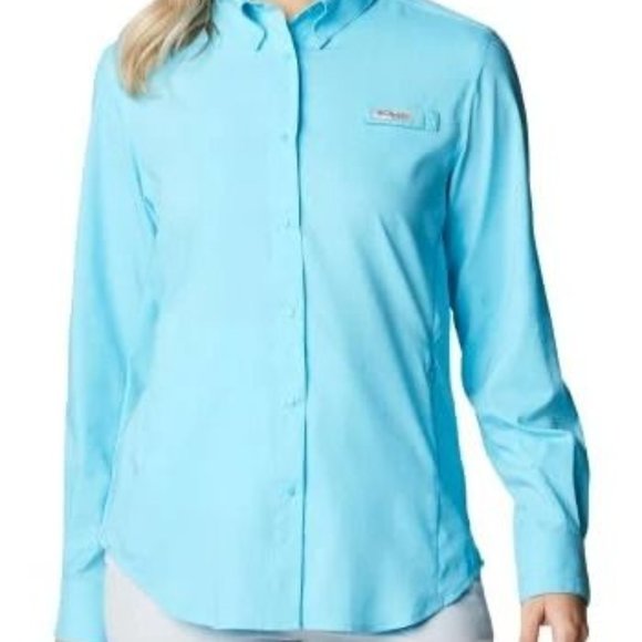 Columbia Tops - Columbia PFG Tamiami II Long Sleeve Ripstop Shirt Sea Foam Green.  Size S